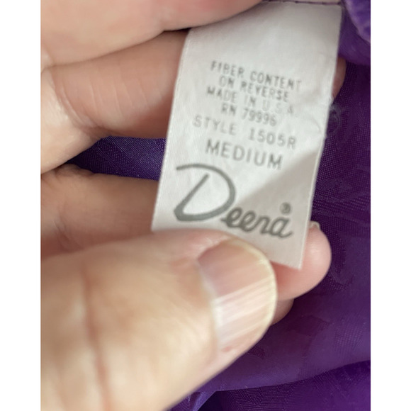 Vintage Babydoll Slip Dress M Purple Lace Nighgown Whimsy Lace Fairy Teddi‎ Y2K - Picture 5 of 8